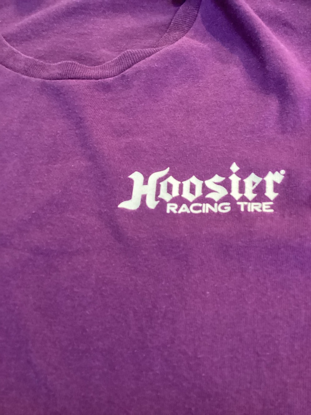 Hoosier Racing Tire, Purple Logo Tee,Size Extra Large